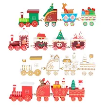 

Christmas Assembly Train DIY Desktop Window Wooden Decoration For Xmas NewYear Party Supplies Global Kids Toy
