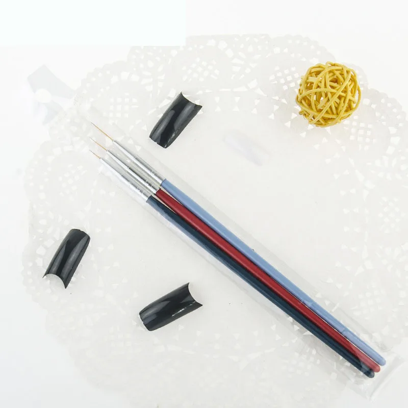 3 шт./компл. 3D ногтей кисть-карандаш для рисования Сделай Сам акриловые кисти для УФ-геля Набор для рисования цветок линии сетки инструменты для дизайна маникюра