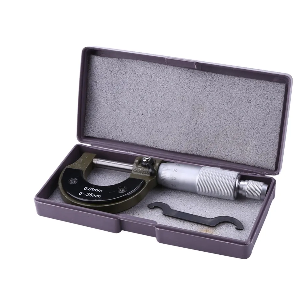 0-25 мм/0,01 мм внешний микрометр Калибр для точного измерения штангенциркуль, измерительные инструменты микрометр измерительные инструменты
