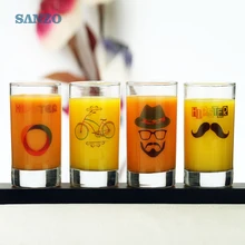 4 упаковки прозрачная стеклянная чашка День Святого Валентина бумажная чашка 400029