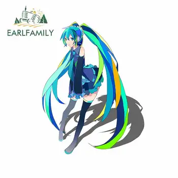 

EARLFAMILY 13cm x 10cm for Hatsune Miku Car Bumper Stickers Vinyl Material Decal Car Door Protector Waterproof for JDM VAN