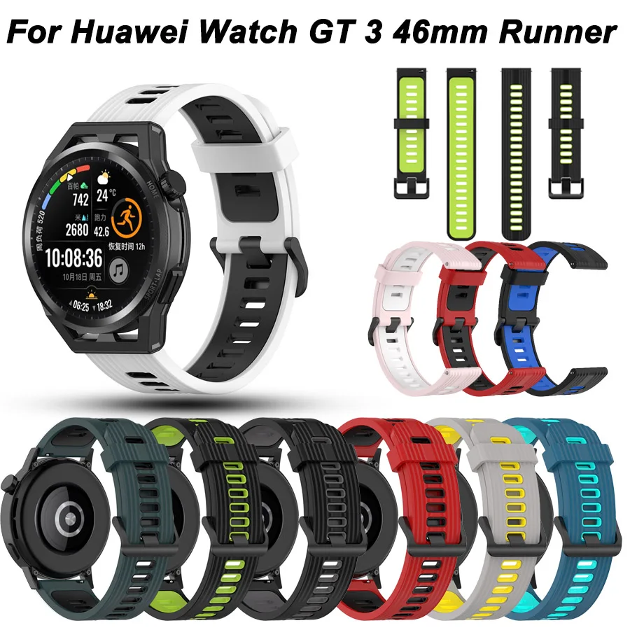 

Original 22mm Smartwatch Band For Huawei Watch GT2 GT 3 GT3 46MM Watchband GT 2 Pro GT2E GT Runner Silicone Bracelet Replacement