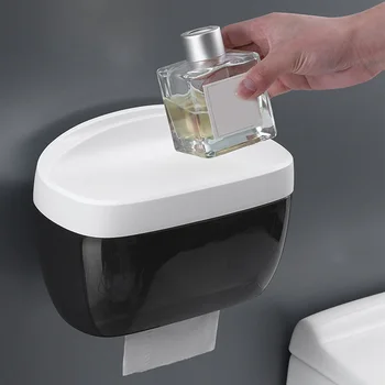 

Office Wall Mounted Detachable Punch Free Home Bathroom Storage Paper Dispenser Hotel Kitchen Large Capacity Self Adhesive