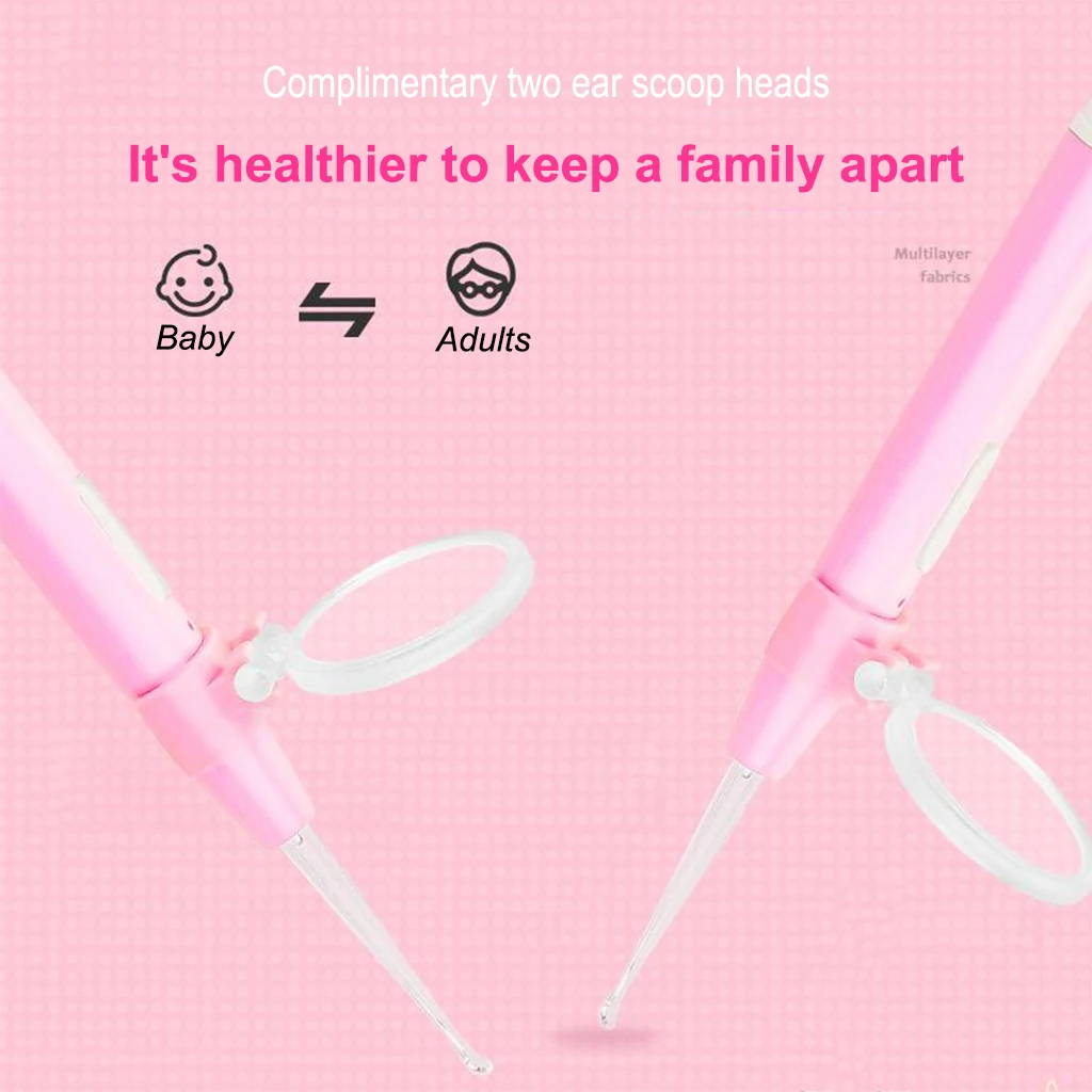 Baby Kids Earpick with Light Visible Ear Pick Ear Wax Cleaner Stainless Steel Ear Scoop Pick Tweezers Kit Ear Cleaning Tool Set