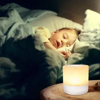 

LED Touch Control Night Light Induction Dimmer Lamp Smart Bedside Lamp Dimmable 6 Color Change USB Rechargeable Night Lamp