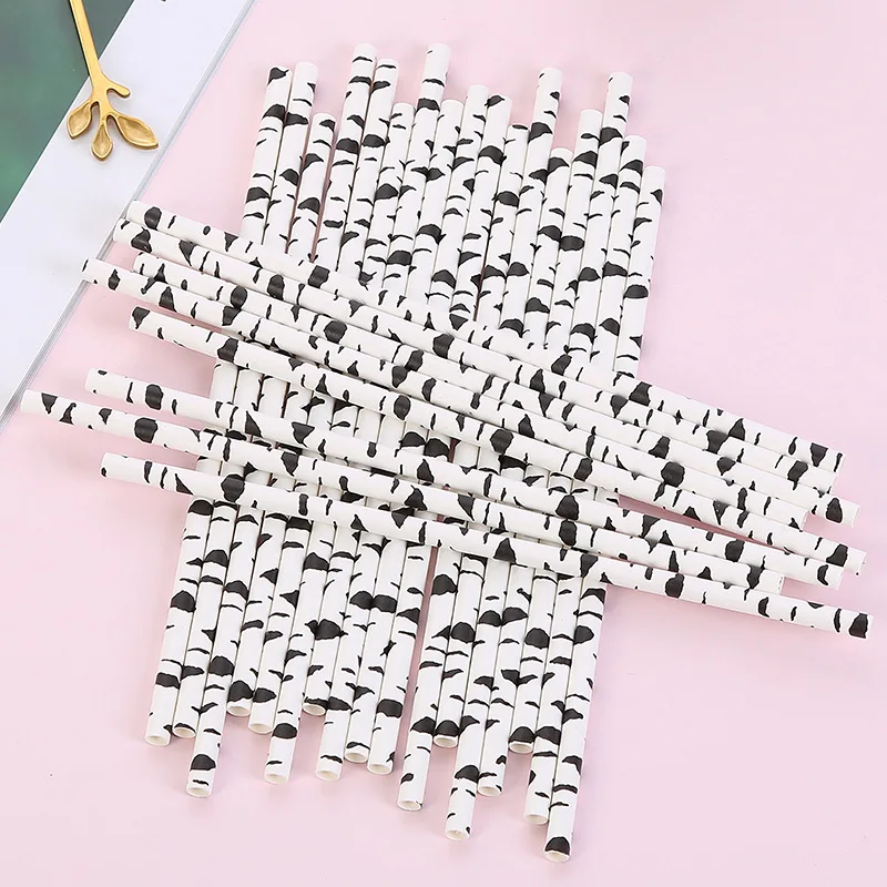 

25 PCS Disposable Straw Dessert Decorative Green Paper Straw Creative Party Paper Straw Drinking Paper Straws Kitchen Color Tool