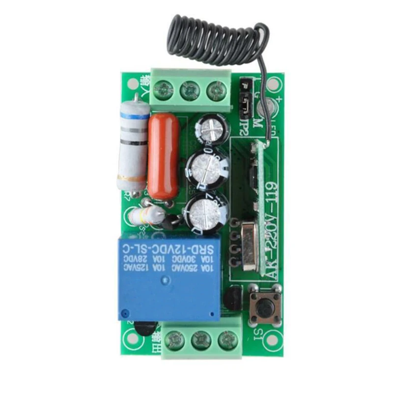 AC 220V 1CH канал RF 433MHz переключатель дистанционного управления гаражный модуль код реле комплект
