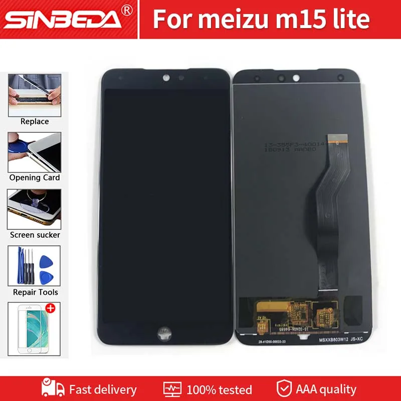 5 46 &quotоригинал для Meizu 15 Lite LCD экран дисплей сенсорный дигитайзер M15 Замена lite Lcd |