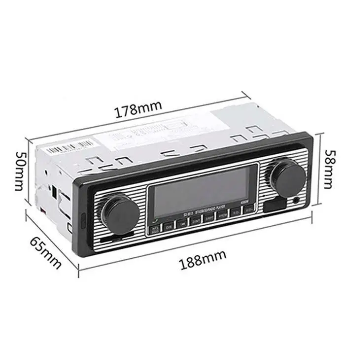 Автомобильный Bluetooth MP3-плеер цифровой радио 178x50x125 мм FM стерео как изображение радио DC12V 87,5-108 МГц