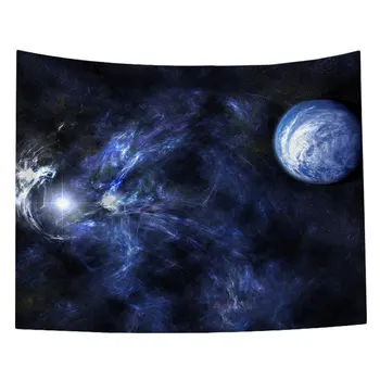 

1pc Houshold Printing Tapestry Wall Carpet Beach Towel Bath Towel Wall Hanging Backdrop Household Decorative Cloth (Navy)