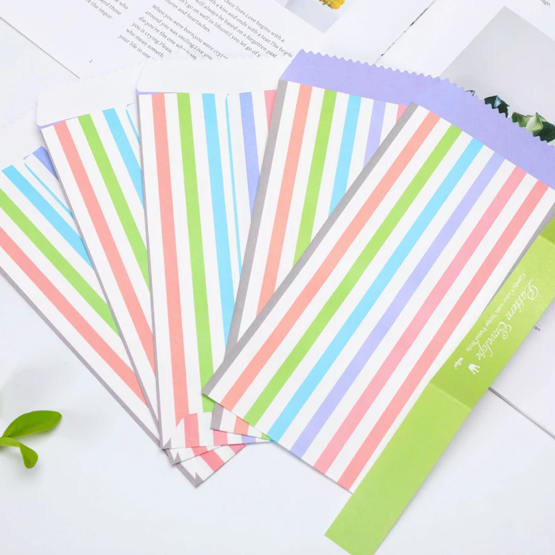 Paper Envelopes 5Pcs/Set Fresh Candy Color Series Cute Kawaii Wedding Invitation Blessing Greeting Card Letter Gift Envelope kraft paper envelopes mailing envelopes