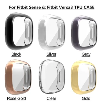 

New Electroplating protective shell For Fitbit Versa 3 Waterproof Shell Cover Screen Protector For fitbit versa 3 Accessories