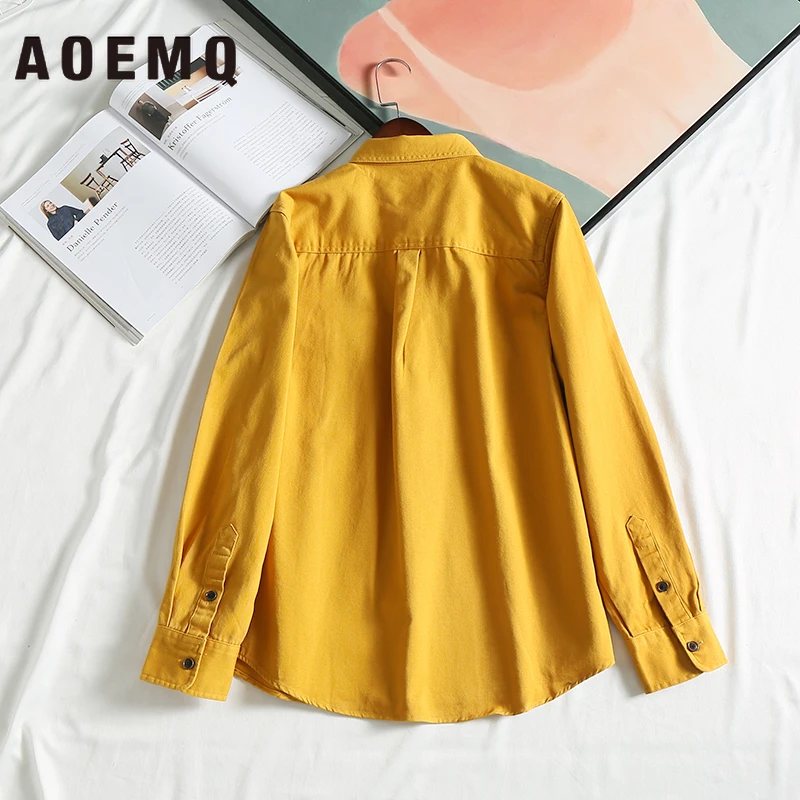 price cut AOEMQ Korea Style Jackets Yellow/Green Color Single-breasted Button Unisex Adults Appointment Jacke
