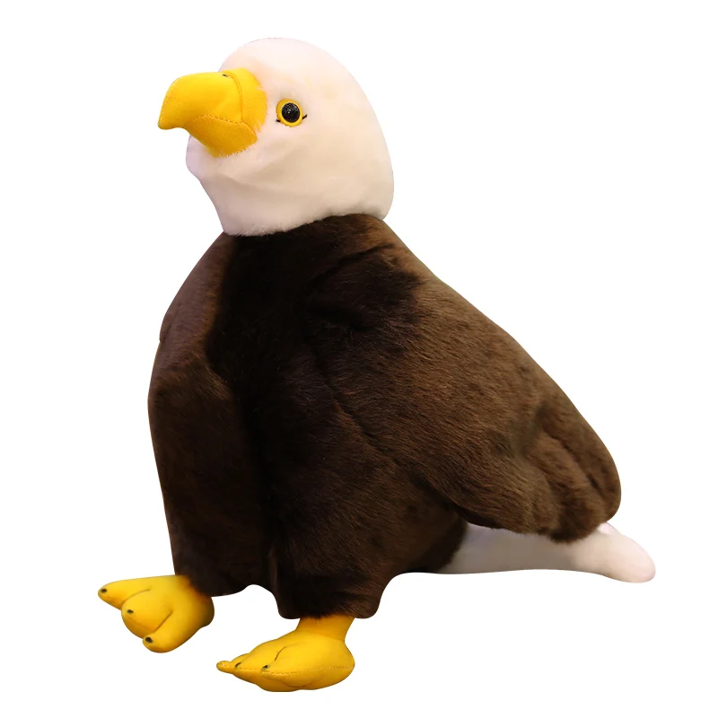 

New Nice Hot 30/40cm Simulation Bald Eagle Bird Plush Toy New Cute Stuffed & Plush Animals Kids Toys Gift For Children Birthday