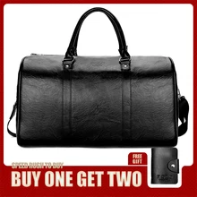 VICUNA POLO, повседневные деловые мужские дорожные сумки, большая Вместительная дорожная сумка, черная кожаная мужская спортивная сумка для короткой поездки
