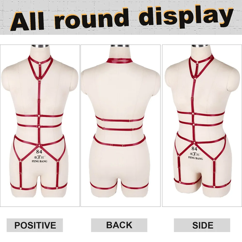 

Sword Belt Women Caged Bra Body Harness Sexy Underwear Bondage Female Holographic Strap Top Waist Size Gothic Clothes Erotic