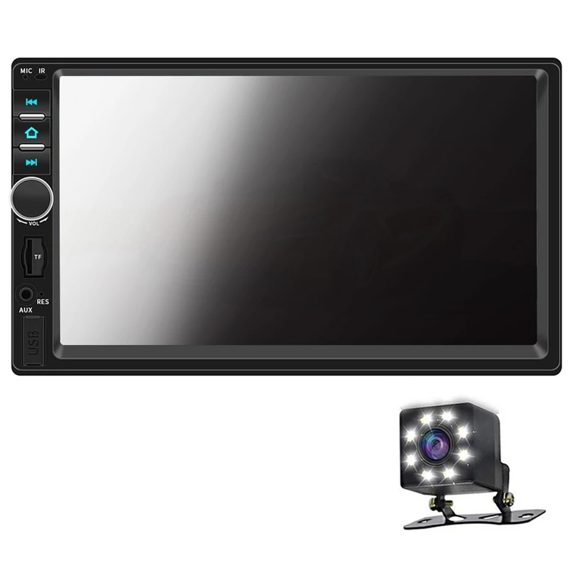 

Double Din Car Stereo Upgrade 7 Inch Contact Screen Car MP5/4/3 Player with Rear-View Camera,AM FM Radio Receiver, Bluetooth , M