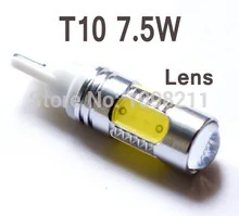 1 шт. 7 5 Вт W5W 175 194 2825 COB 168 светодиодная линза белая высокая мощность суперъяркая