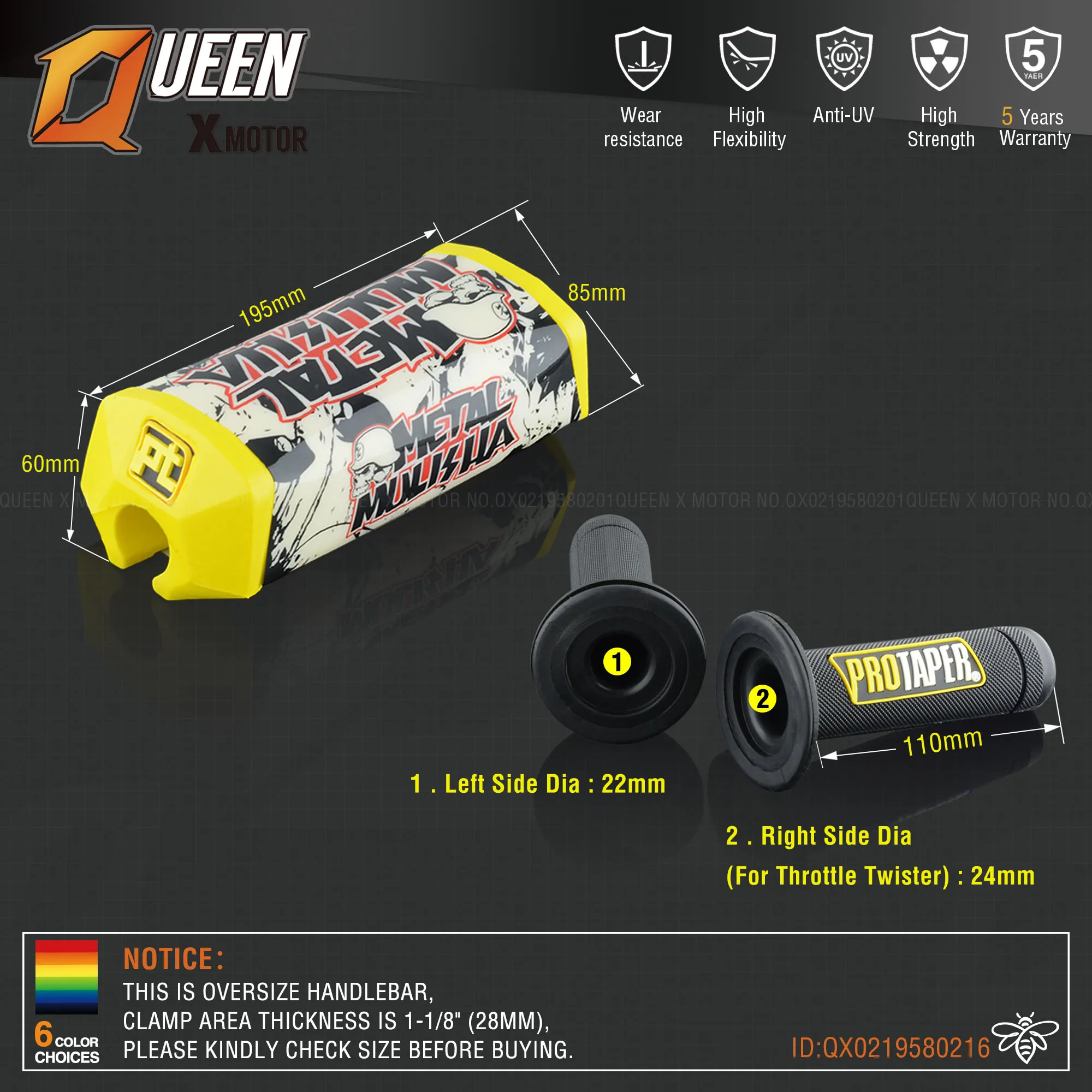 Руль для Pro Taper Pack Bar 1-1/" 6 дней Fatbar Колодки Ручки Pit Pro Racing Dirt Pit Bike мотоцикл с адаптер cnc