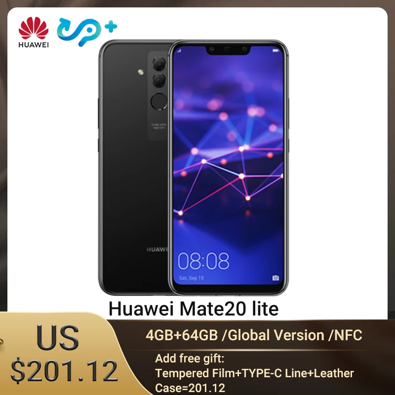 Смартфон HUAWEI Mate 20 Lite 4 Гб 64 Гб телефон глобальная версия 6,3 дюймов смартфон 3750 мАч аккумулятор Android 8,1 Kirin 710