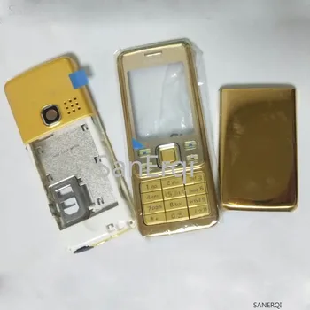 

For Nokia 6300 Housing Metal Full Complete Mobile Phone Cover Case Housing English / Russian Keypad SanErqi