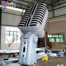 Заводской магазин 3 метра высокий надувной микрофон для наружного украшения/стоячий Тип шар микрофон игрушки для продажи