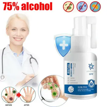 

50ML Portable Disposable 75% Alcohol Hand Spray Disinfection Sterilization Hands-Free Water Efficient Disinfection Hand Sanitize