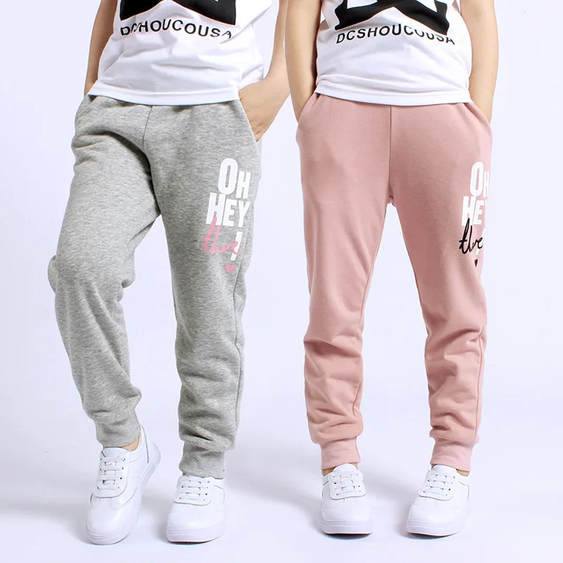 Child Pants Spring And Autumn Korean-style New Products Girls Sports Pants Big Boy Pure Cotton Children Casual Long Pants