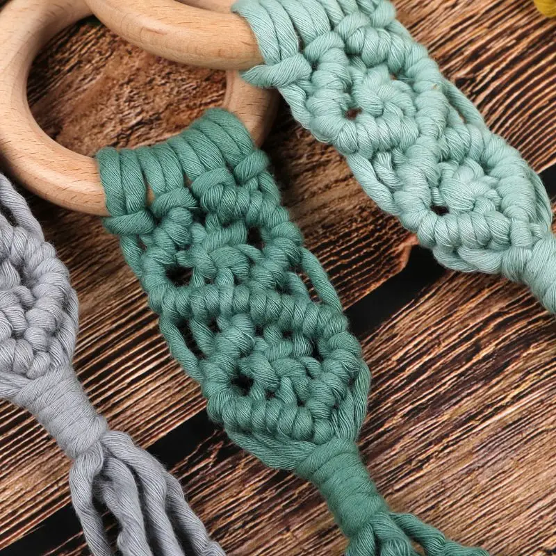 Безопасные органические деревянные Прорезыватели Boho Прорезыватели для зубов детские сенсорные игрушки подарок для душа