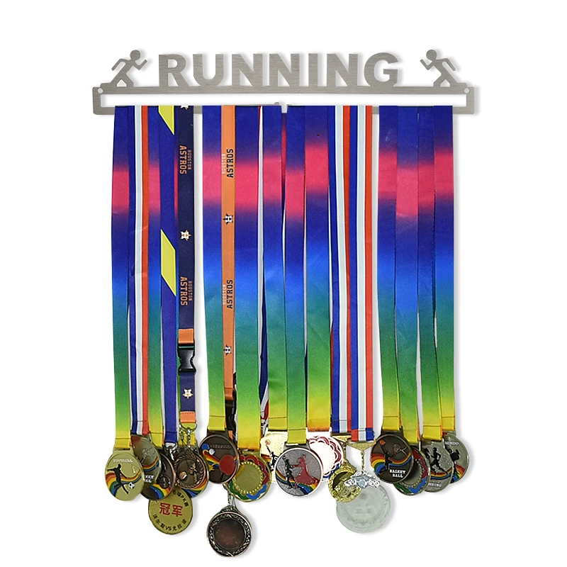 Спортивная гимнастическая медаль держатель Беговая медаль Вешалка дисплей стойка для полумарафона бегущий велосипед Футбол Баскетбол так она - Цвет: Running