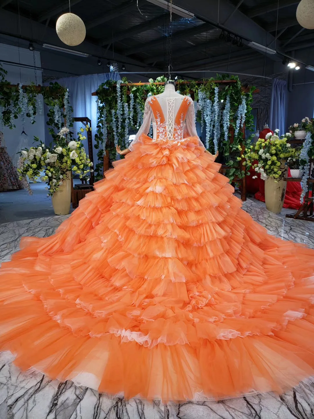 Свадебные Vestidos De Gala оранжевое платье без бретелек для выпускного вечера на заказ пышная Тяжелая многослойная юбка из тюля потрясающее платье для выпускного вечера