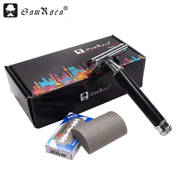 

Safety Razor Double Edge Classic Mens Shaving Hair Removal Shaver with 10 Blades and Gift Box