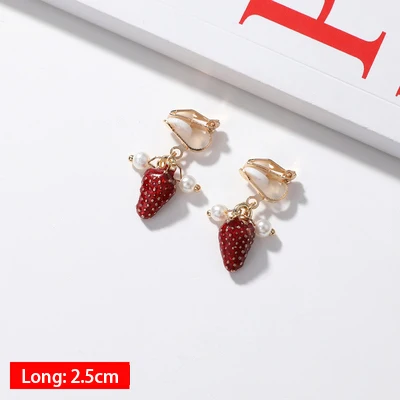 Hot Sale Korean Style Clip on Earrings Geometric Long Ear Clips for Fashion Girl Student Party Prom No Pierced Earring Gift - Окраска металла: 014