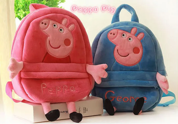 Véritable Peppa cochon en peluche sac à dos jouet sac dessin animé enfants Mini école enfants figurines cadeaux garçon fille bébé sacs