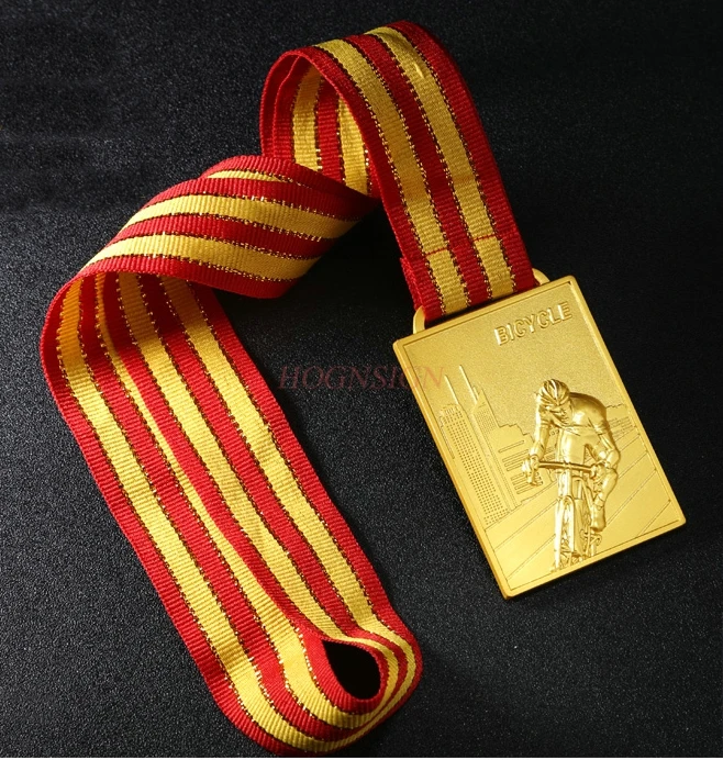 Cycling Competition Medal Bicycle Championship Medal Universal Metal Gold And Silver Bronze