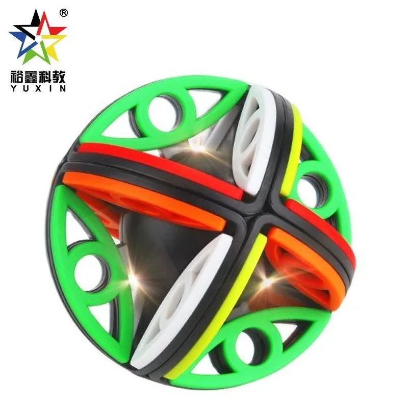 Newest Yuxin 2X2 Magic Eye cube smooth stable Speed Ball Cool Toys Puzzles anxiety stress reliever 2x2 Tiled Puzzle Spherical | Игрушки и