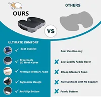 For Tailbone Sciatica back Pain relief Comfort Office Chair Car Seat Cushion Non-Slip Orthopedic Memory Foam Coccyx Cushion 5