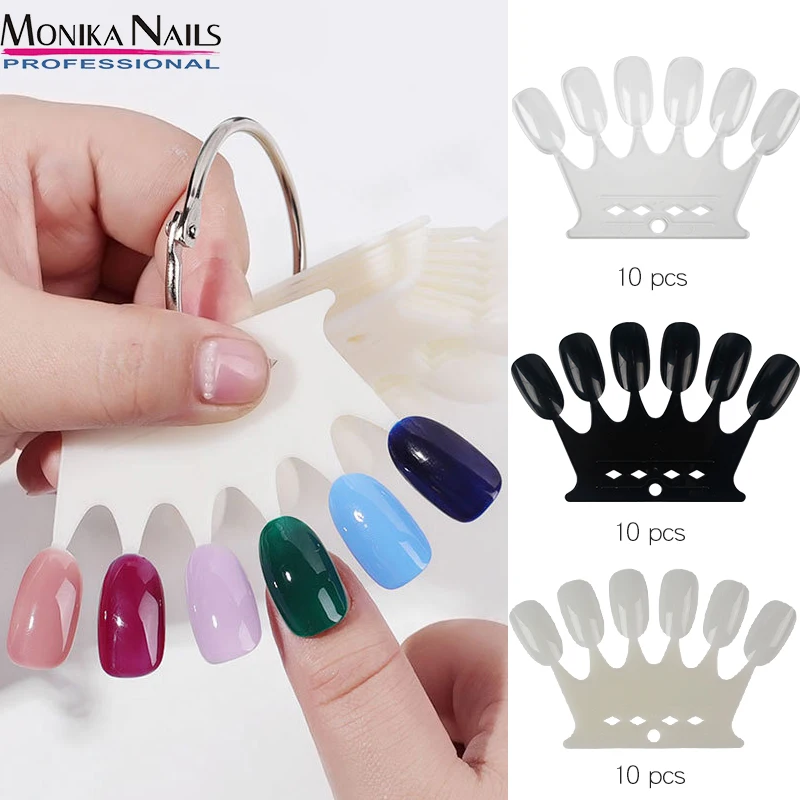 

Removable Show False Oval Flake Manicure For Nail Art Plastic Tools Fingernail Tips Practice Display Stands Nature Card Holder