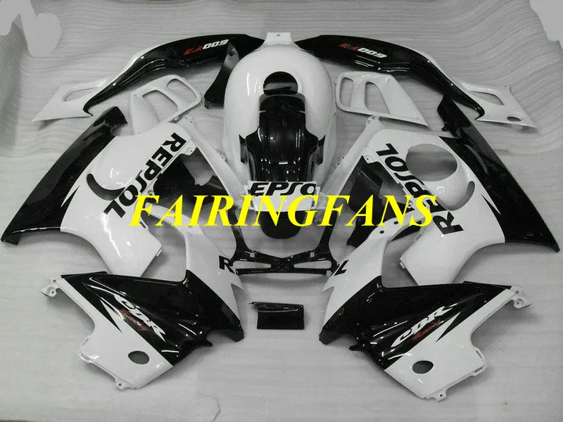 Мотоцикл обтекатель комплект для HONDA CBR600F3 97 98 CBR 600 F3 CBR 600F3 CBR600 1997 1998 черно белые Обтекатели части+ подарки HM17