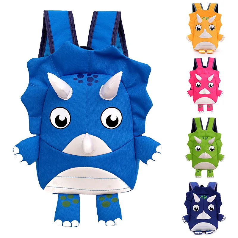 New 3D Triceratops School Bags for Boys Girls Cute Animals Children Bags Toddler Kids School Backpack waterproof Mochilas 2