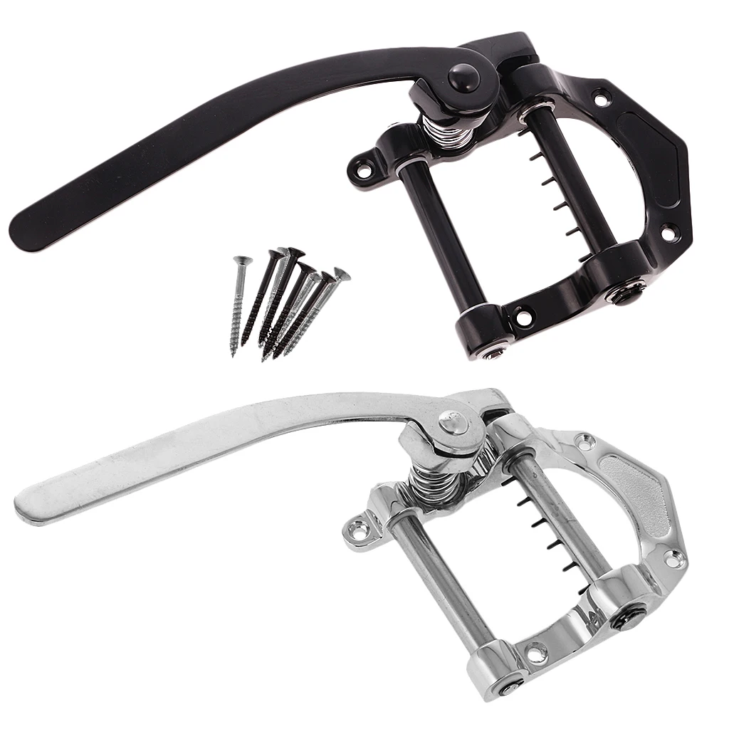 

High Quality Guitar Vibrato Tremolo Tailpiece Bridge Instrument Silver Black