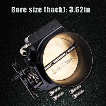 

ALUMINUM 92MM THROTTLE BODY REPLACEMENT 4 bolt FOR GM 3 LS1 LS2 LS3 LS6 LS7 LSX