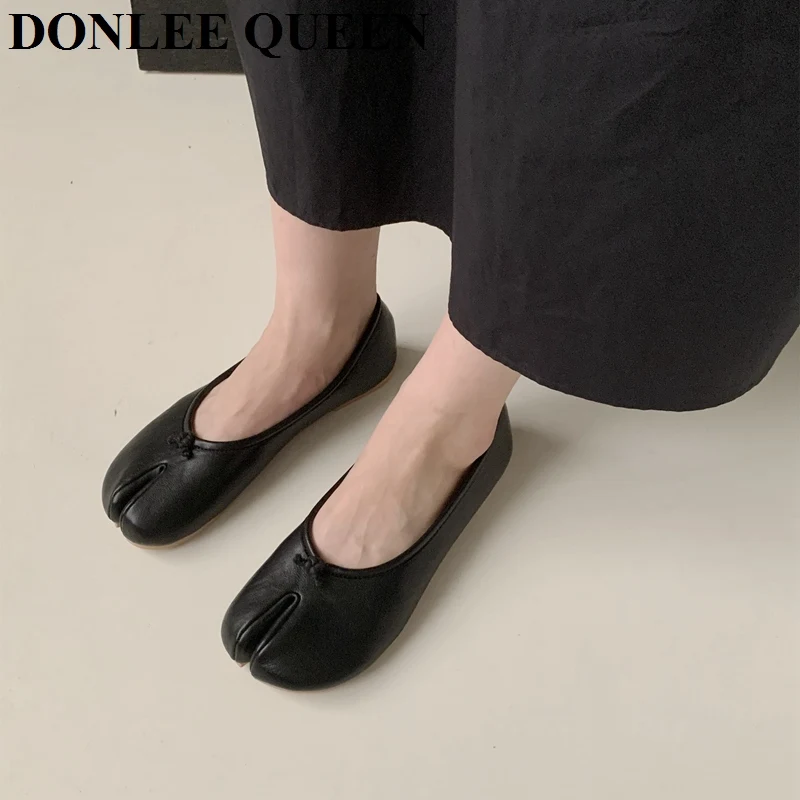 Zapatos planos a la moda para Mujer, zapatillas de Ballet poco profundas,  mocasines sin cordones con punta separada, Zapatos informales de bailarina  suave, novedad 2021|Zapatos planos de mujer| - AliExpress
