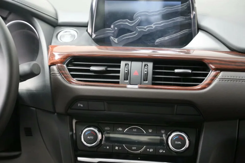 CDCOTN16pcs наклейки для салона автомобиля, покрытие из углеродного волокна, накладка на панель, рамка, подходит для 14-18 Mazda ATENZA, наклейки, авто стиль