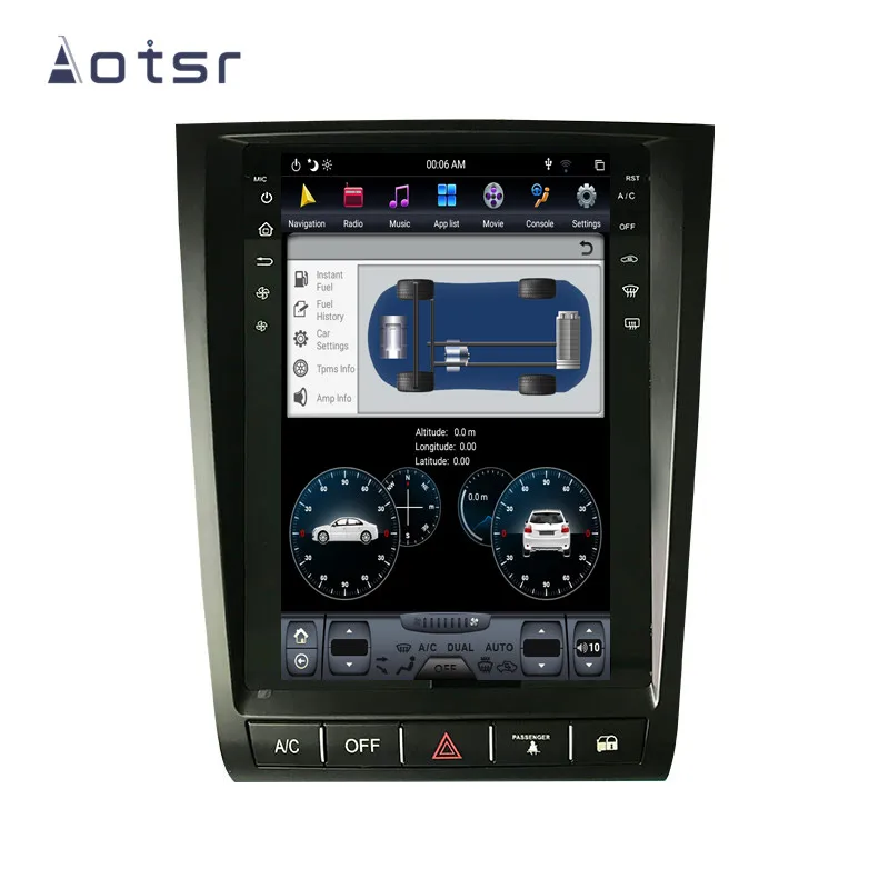 Top Tesla Styel Android 8.1 Car DVD player GPS Navigation For Lexus GS300 GS350 GS450 GS460 2004-2011 auto stereo multimedia screen 3