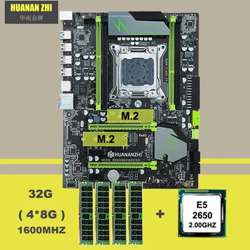 شراءشراء العلامة التجارية اللوحة HUANAN ZHI ATX X79 اللوحة مع M.2 فتحة وحدة المعالجة المركزية إنتل Xeon E5 2650 C2 2.0GHz RAM 32G (4*8G) 1600 REG ECC