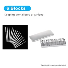 6 блоков стоматологический Bur Органайзер держатель стерилизатор Стоматологические принадлежности инструменты стоматолога использовать чехол коробка стойка держатель сверла блок