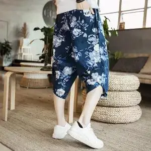 2 5XL укороченные Мужские штаны для бега, Японская уличная одежда для бега, Мужские штаны в стиле хип-хоп, спортивные штаны, Мужские штаны, весна - Цвет: 2