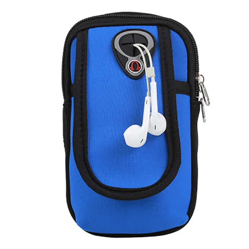 Многофункциональная спортивная водонепроницаемая сумка на руку для телефона, спортивная сумка на руку для бега, фитнес-браслет на руку - Цвет: Navy blue