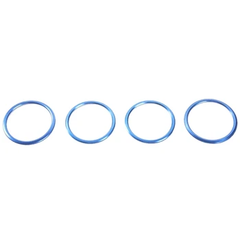 

4Pcs Blue Air Conditioning Air Outlet Vent Cover Ring Decor Sticker for Chevrolet Camaro 2017+